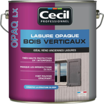LASURE OPAQUE BOIS VERTICAUX 5L GRES